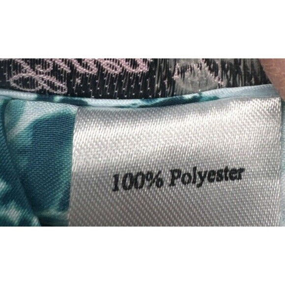 Linea Donatella Satin Charmeuse Wrap Short Robe Jade Medallion Print L/XL NWT - Picture 8 of 8